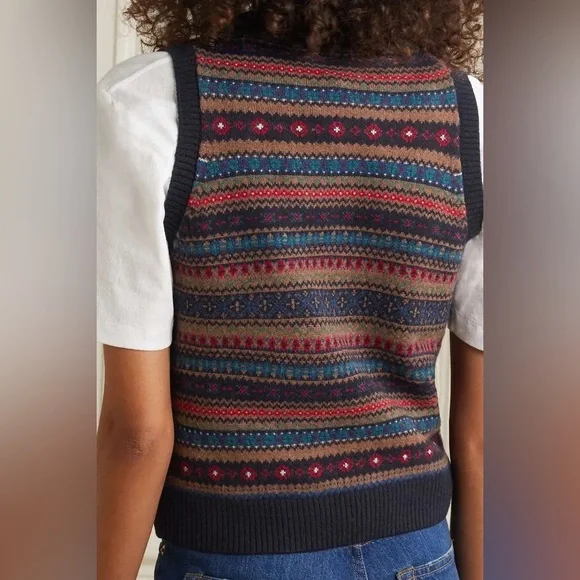 ALEX MILL 
Francis Fair Isle Merino Wool Vest - Picture 5 of 6